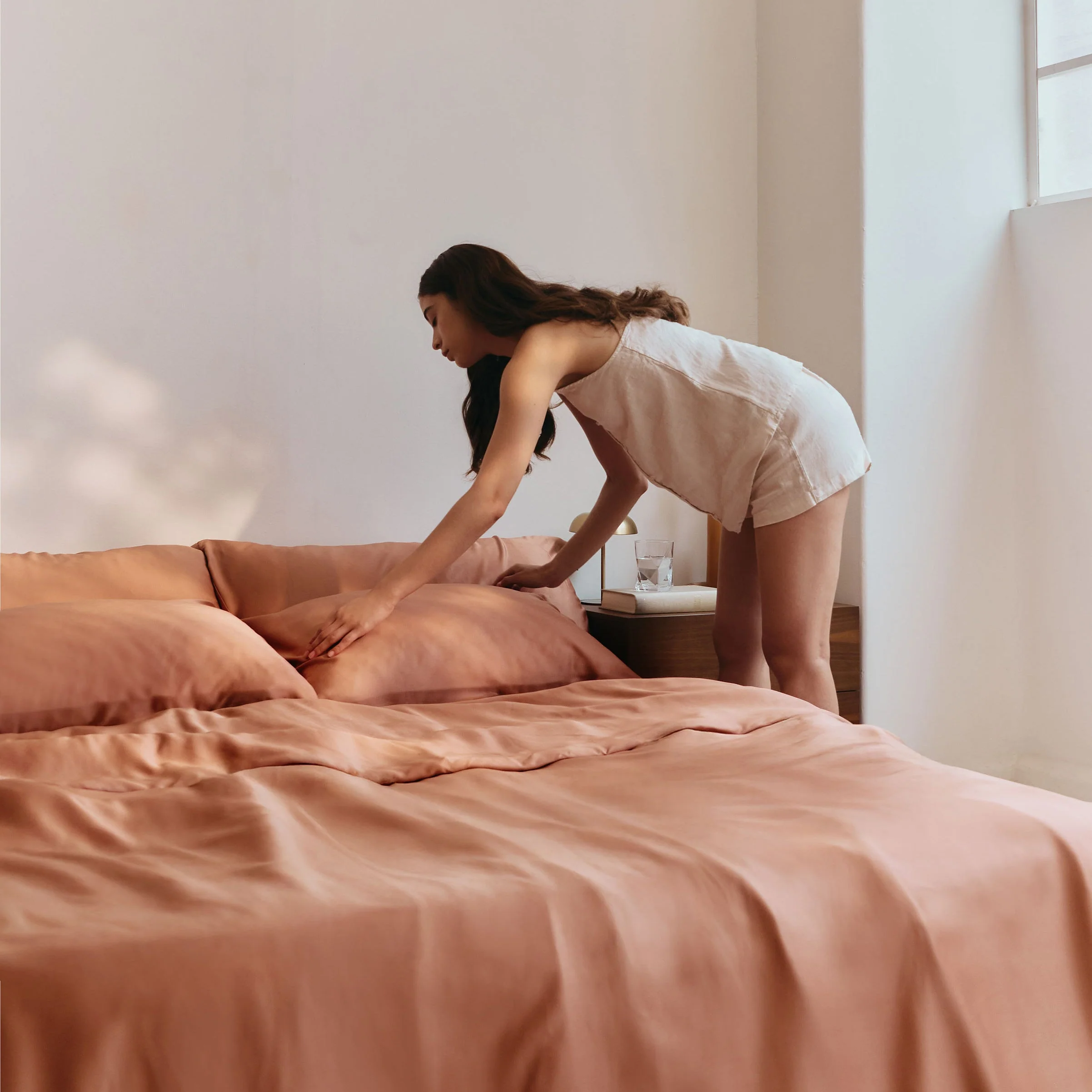 DOZ Organic Bamboo No Flat Sheet Set - Clay - Image 4