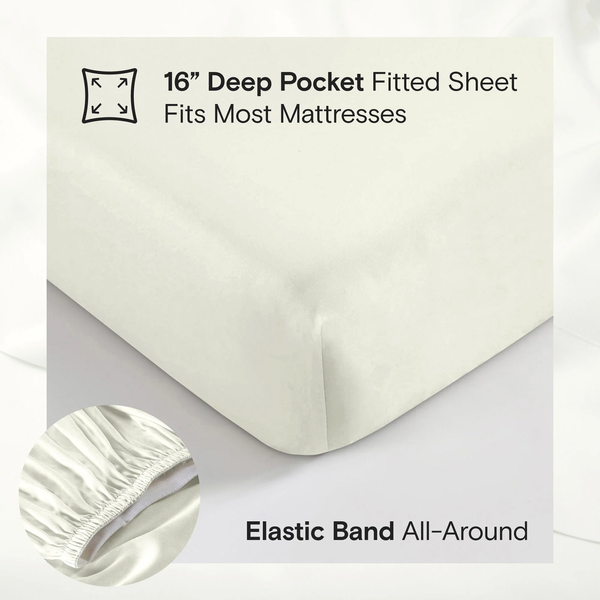 DOZ Organic Bamboo Sheet Set - Ivory - Image 3