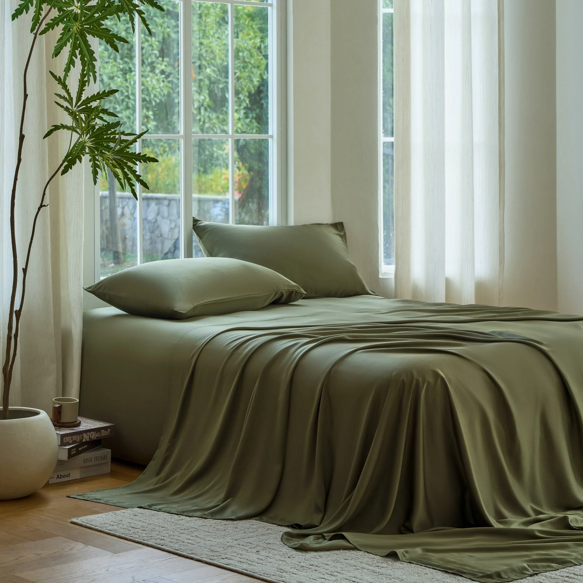DOZ Organic Bamboo Sheet Set - Olive