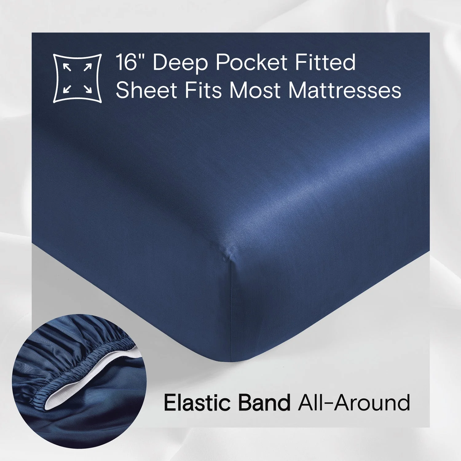 DOZ Organic Bamboo Sheet Set - Sapphire - Image 3