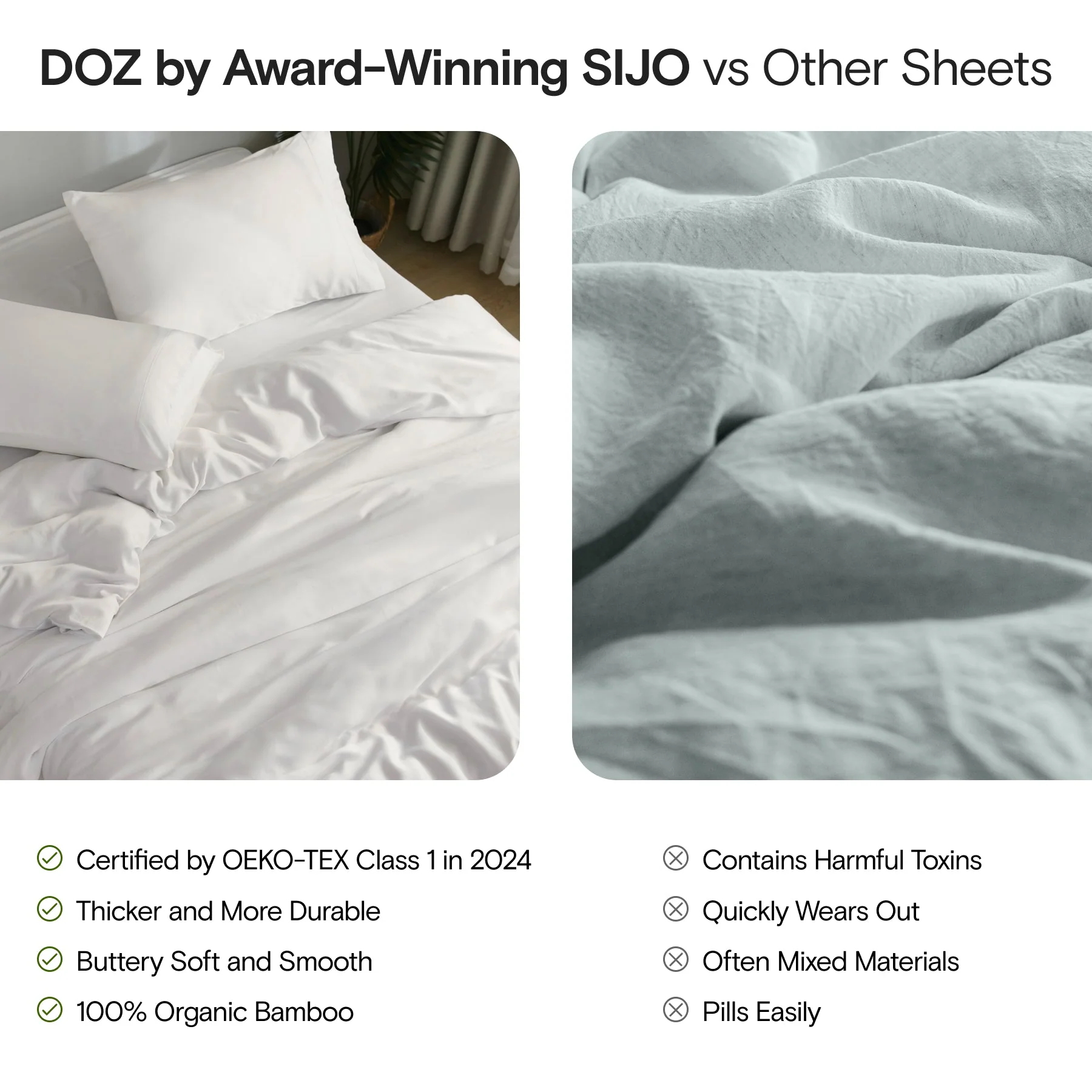 DOZ Organic Bamboo Sheet Set - Sapphire - Image 5