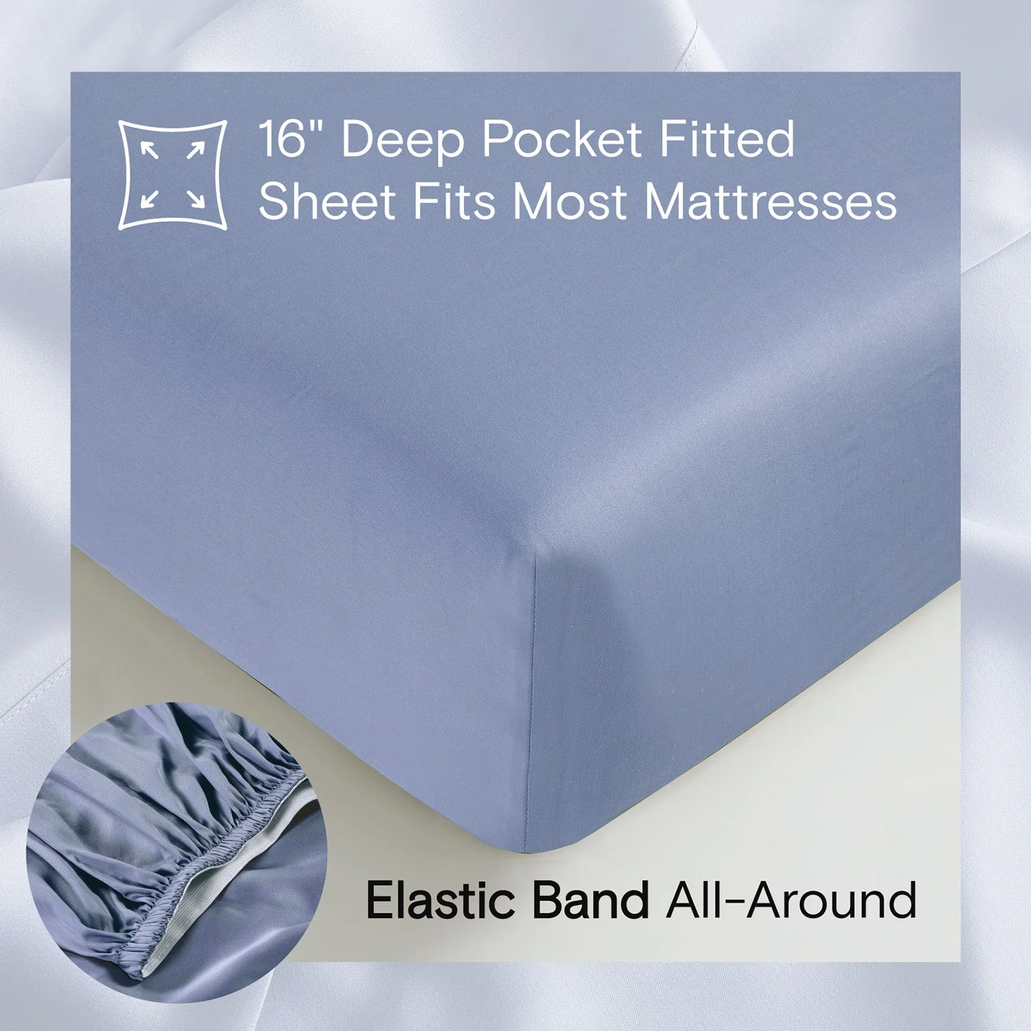 DOZ Organic Bamboo Sheet Set - Sky - Image 3